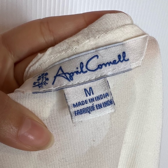 APRIL CORNELL Cotton Blend Lightweight Duster. Size Medium - Picture 5 of 6